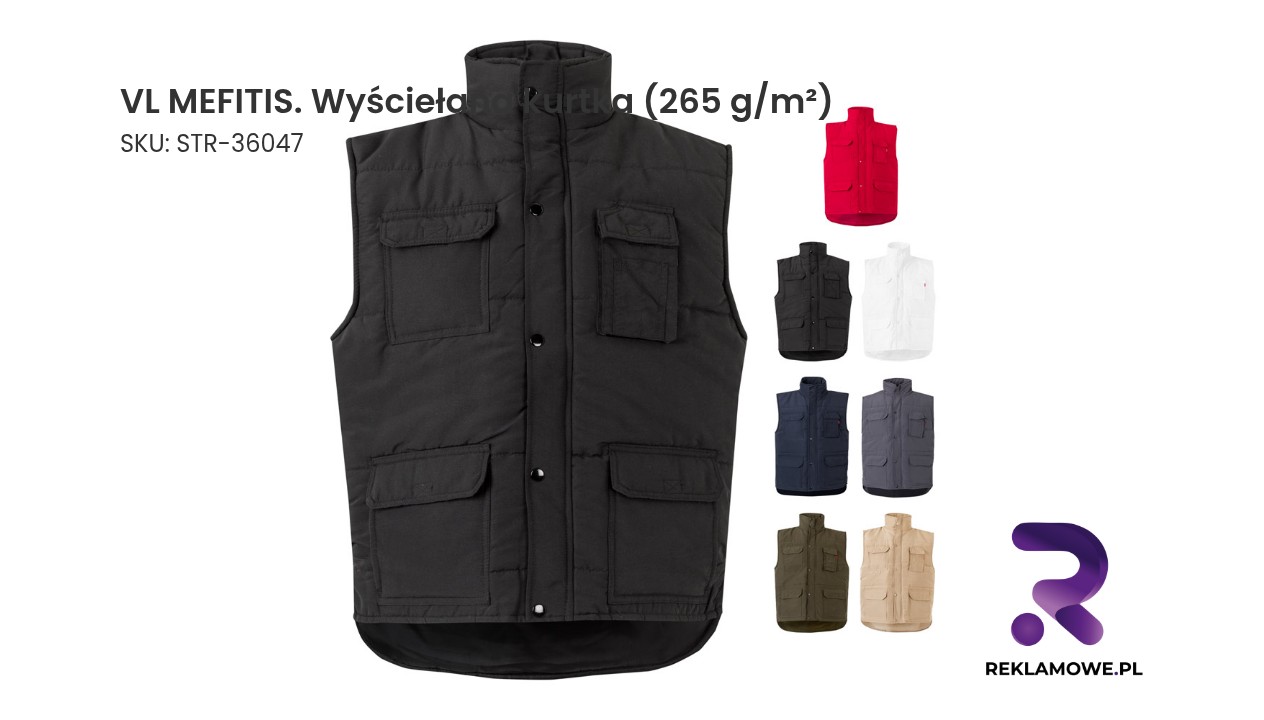VL MEFITIS. Wyściełana kurtka (265 g/m²) z poliestru (100%) Wysciełana kurtka VL MEFITIS o gramaturze 265 g/m²
