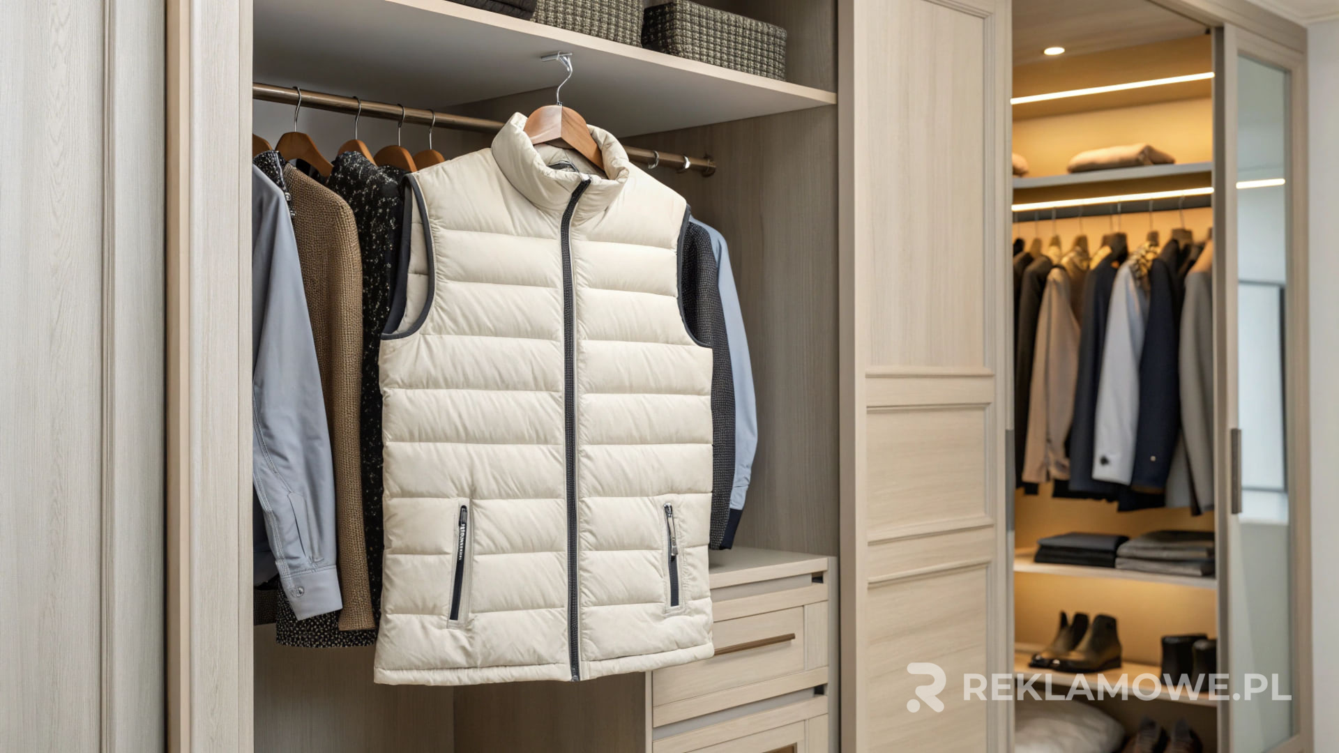 Klienci oglądający reklamowe bezrękawniki